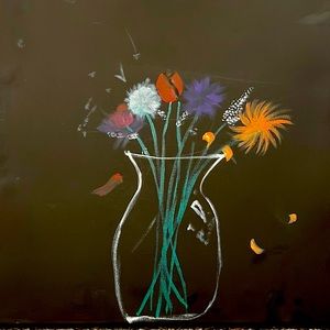 Abstract flower painting